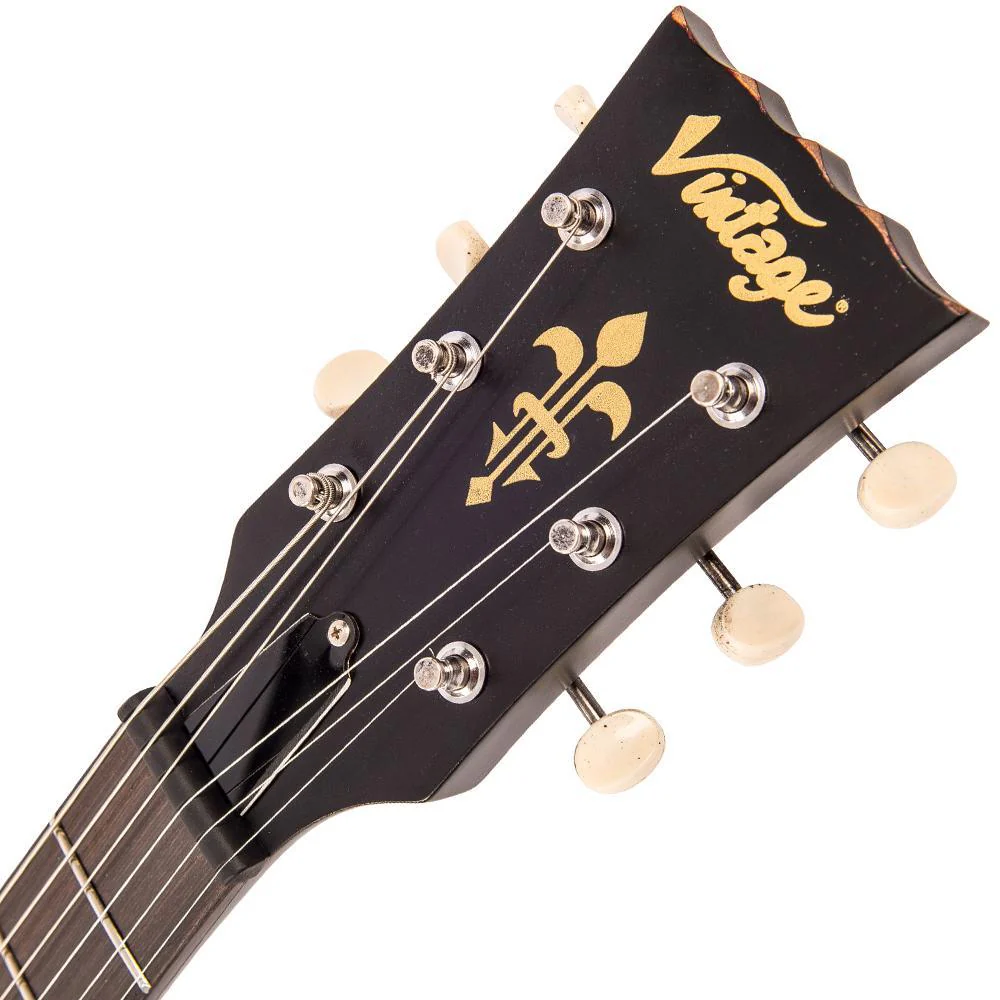 Vintage V120 ICON ~ Distressed Black Over Cherry Red westerhaven-muziek