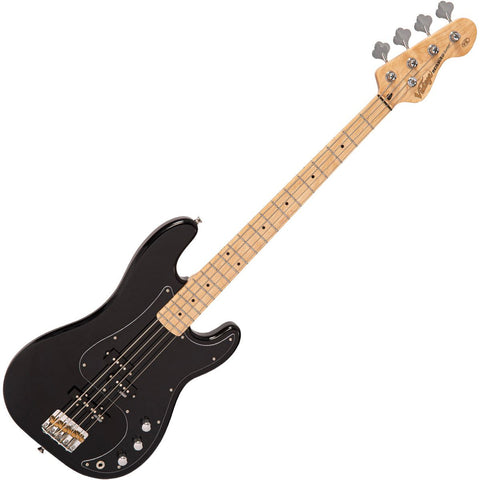 Vintage Bass PJ Guitar - Gloss Black
