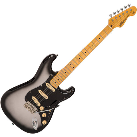 Vintage V6 Electric Guitar Maple - Silver Burst