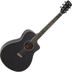 Vintage Pacific Coast Series Electro Acoustic Guitar - Midnite Black