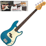 Vintage V40 Coaster Bass Guitar Pack - Candy Apple Blue