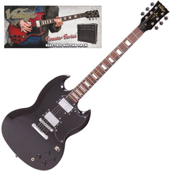 Vintage V69 Coaster Electric Guitar Pack - Gloss Black