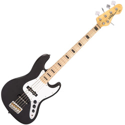Vintage VJ75 5 String Bass - Maple FB - Gloss Black