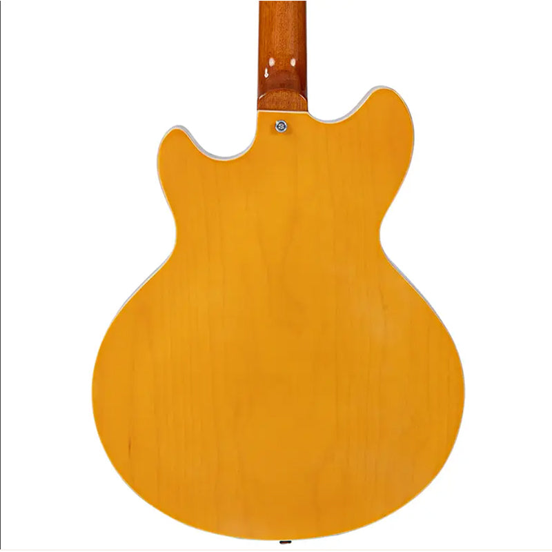 Vintage VRS450N Supreme Semi Acoustic Bass Natural westerhaven-muziek