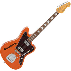 Vintage Revo Series Surfmaster Thinline Twin Guitar - Trans Orange