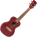 Laka Sapele Series Concert Ukulele &0 Bag - Rustic Red