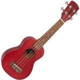 Laka Sapele Series Soprano Ukulele &0 Bag - Rustic Red