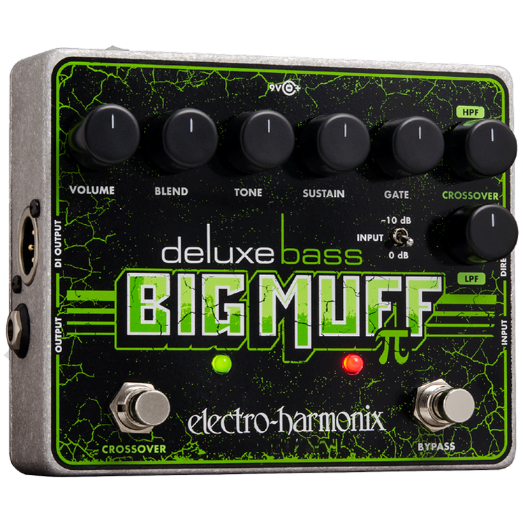 Electro Harmonix DELUXE BASS BIG MUFF PI Advanced Bass Distortion/Sustainer with Pad, XLR-DI, Blend, Gate and Switchable Crossover