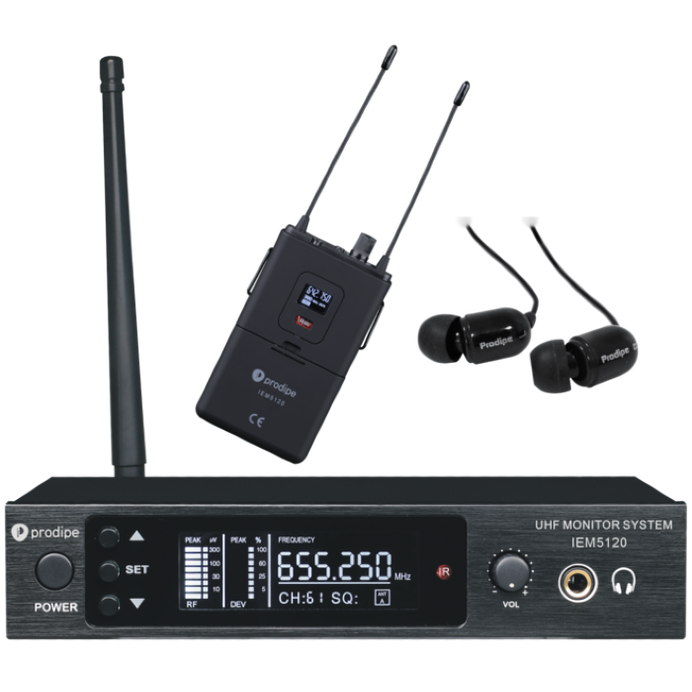 Prodipe IEM 5120 UHF mono In-ear Monitor system with IEM3 earplugs