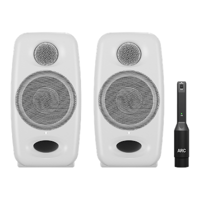 IK-Multimedia iLoud Micro Monitor Pro White (Pair) Actieve 3" stereo monitor set met akoestische correctie en meetmicrofoon