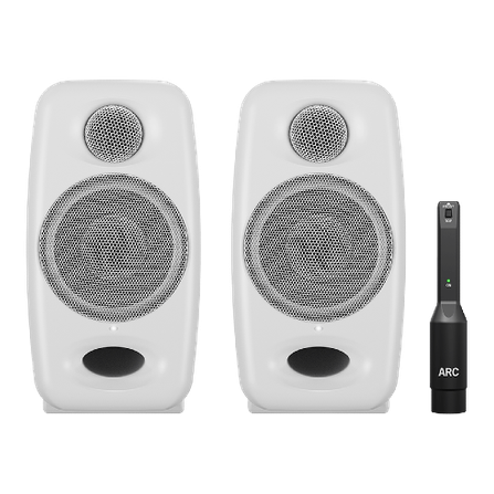 IK-Multimedia iLoud Micro Monitor Pro White (Pair) Actieve 3" stereo monitor set met akoestische correctie en meetmicrofoon