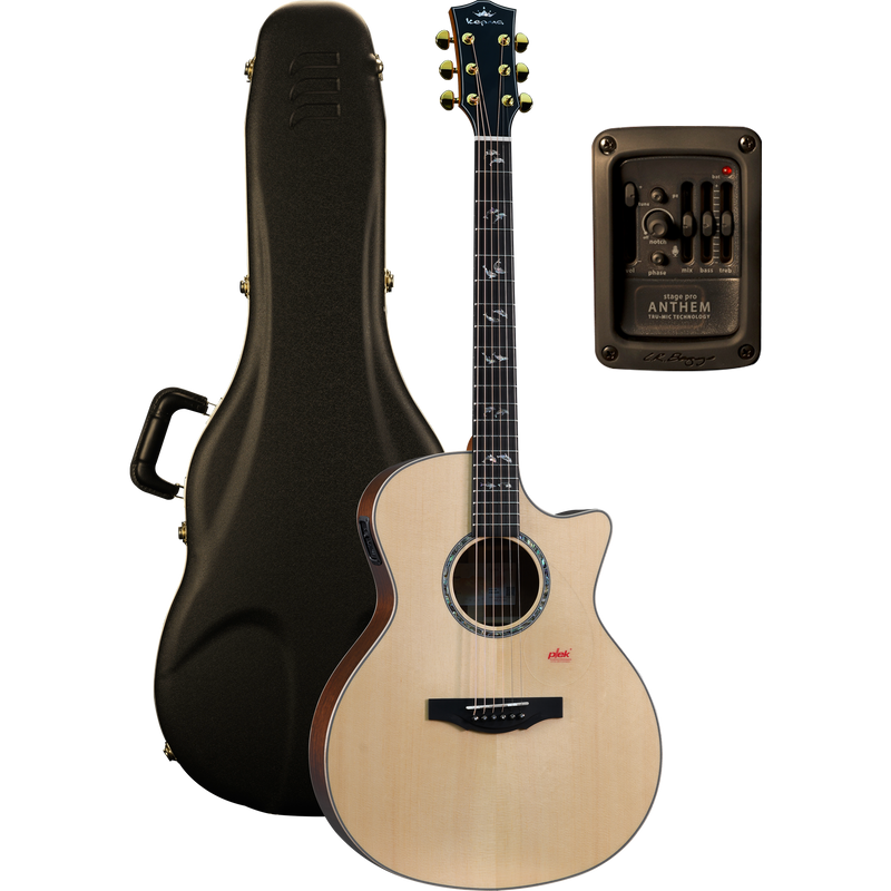 KEPMA GUITARS ALL SOLID SERIES - A1E GRAND AUDITORIUM NATURAL electro-acoustic guitar