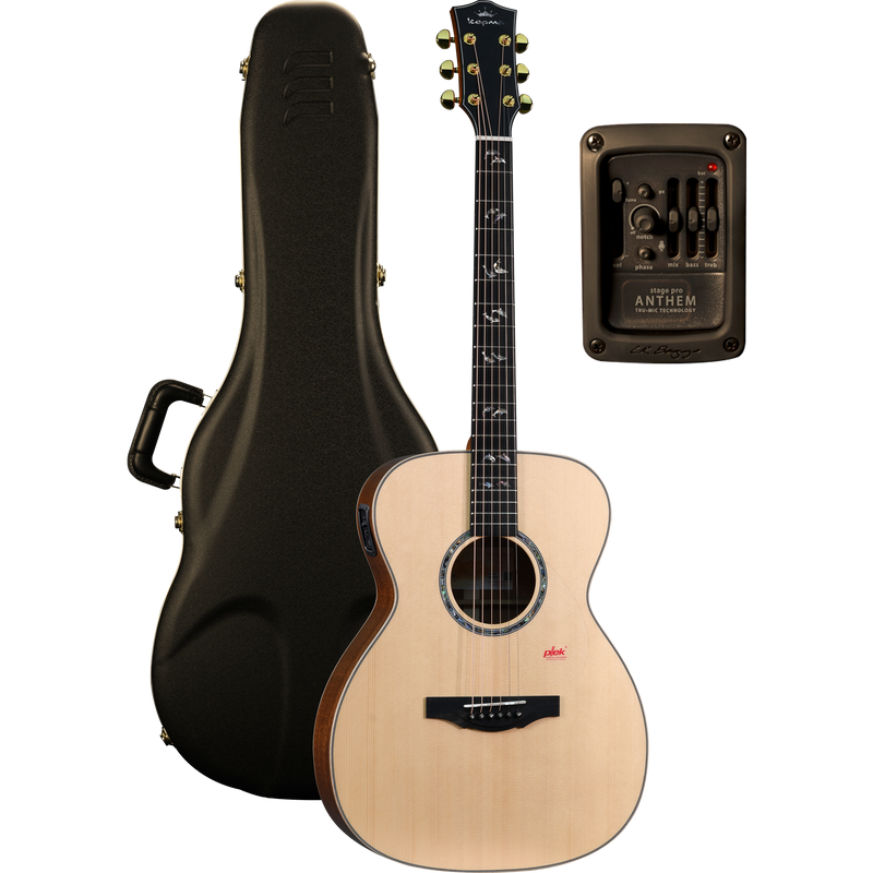 KEPMA GUITARS ALL SOLID SERIES - A1E OM NATURAL electro-acoustic guitar