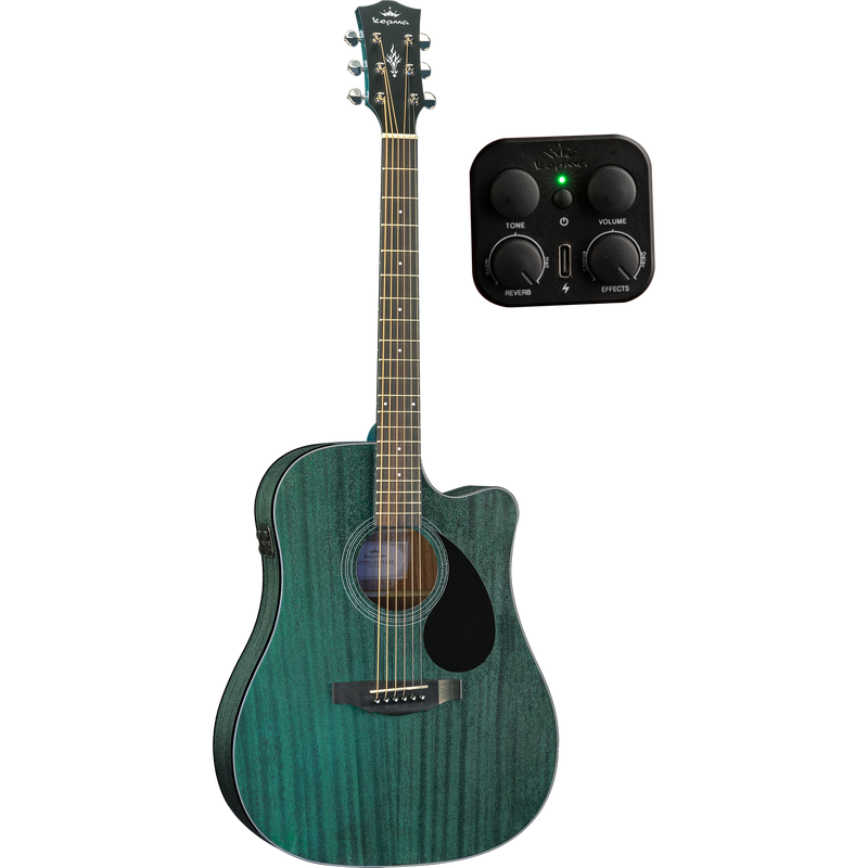 KEPMA GUITARS PLYTONE SERIES - EDCE+ K10 DREADNOUGHT BLUE electro-acoustic guitar