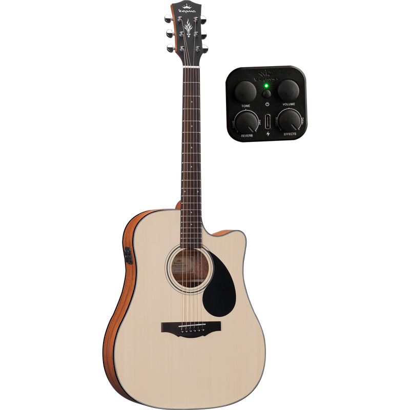 KEPMA GUITARS PLYTONE SERIES - EDCE+ K10 DREADNOUGHT NATURAL electro-acoustic guitar