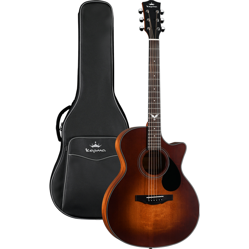 KEPMA GUITARS SOLID TOP SERIES - F0-B GRAND AUDITORIUM VINTAGE BURST acoustic guitar