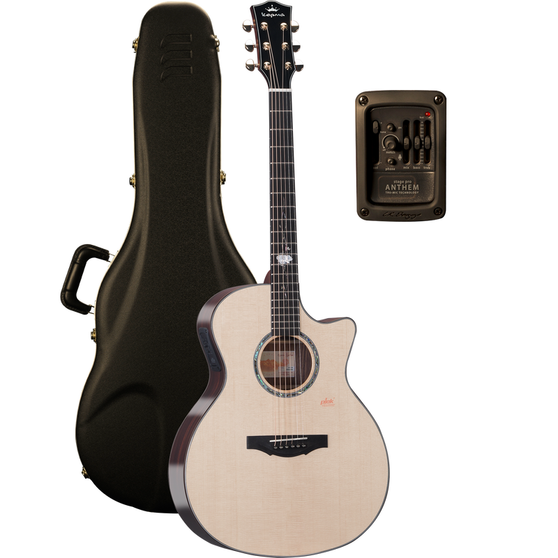 KEPMA GUITARS SOLID TOP SERIES - G1E GRAND AUDITORIUM NATURAL electro-acoustic guitar